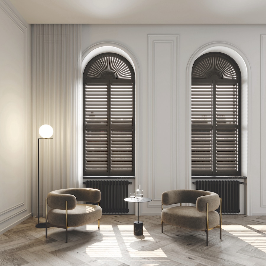walnut shutters